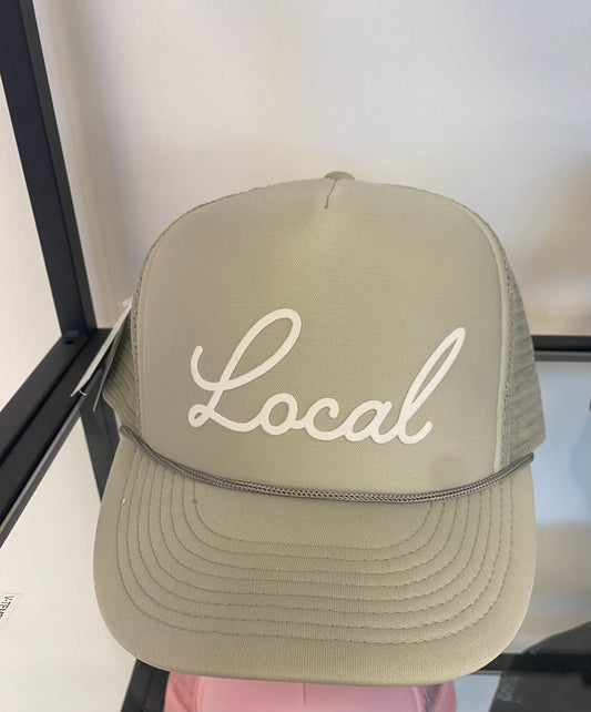 Grey LOCAL trucker hat